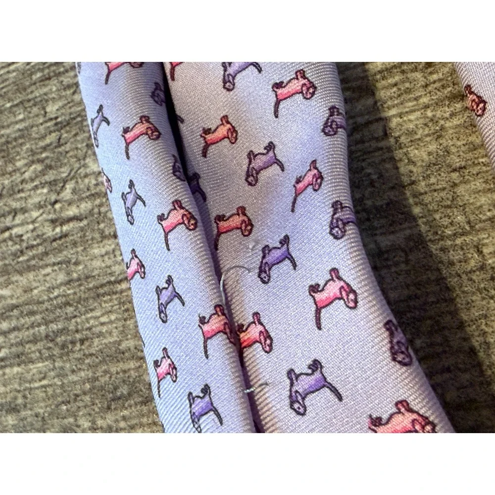 Zadi Andrews Ties 100% Silk Neck Tie Novelty Necktie Weiner Dog Italy‎ Italian